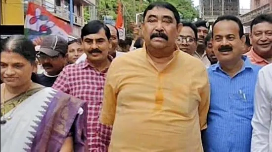 Birbhum: TMC leader Anubrata Mondal, centre, with party leaders and workers leads a procession on July 17 (PTI FILE PHOTO)