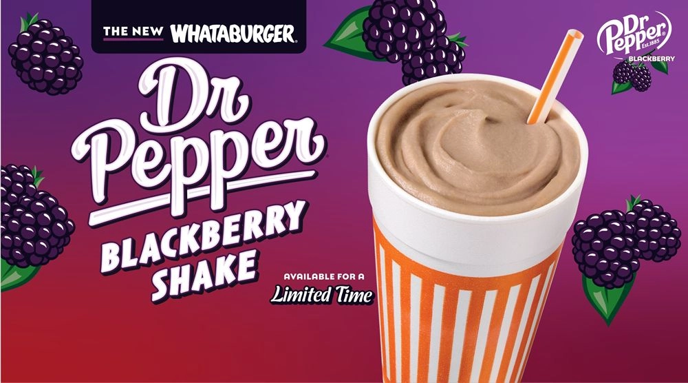 Whataburger Introduces the New Dr Pepper Blackberry Shake: A Fresh Spin on Two Texas Icons
