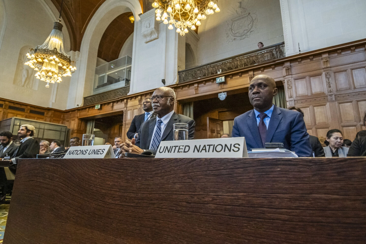 July 23, 2025, The Hague, South Holland, Netherlands: International Court of Justice, the UN's highest court, issued an advisory opinion on member states obligations under international law to combat climate change and the legal consequences for those who emit greenhouse gases and fail to reduce them. (Photo: James Petermeier/ZUMA Press Wire)
