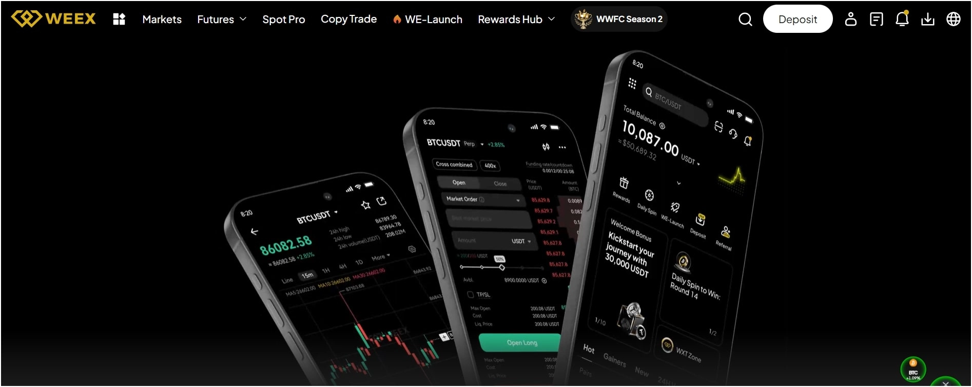 weex-crypto-exchange-homepage