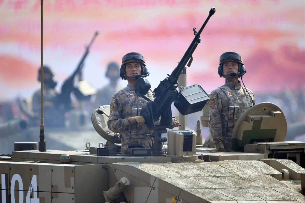 Troops take part in a military parade during celebrations marking 70 years of the Peoples Republic of China in 2019. Commentators say Indian Prime Minister Narendra Modi is unlikely to attend Chinas World War II victory parade in September. Photo: Xinhua