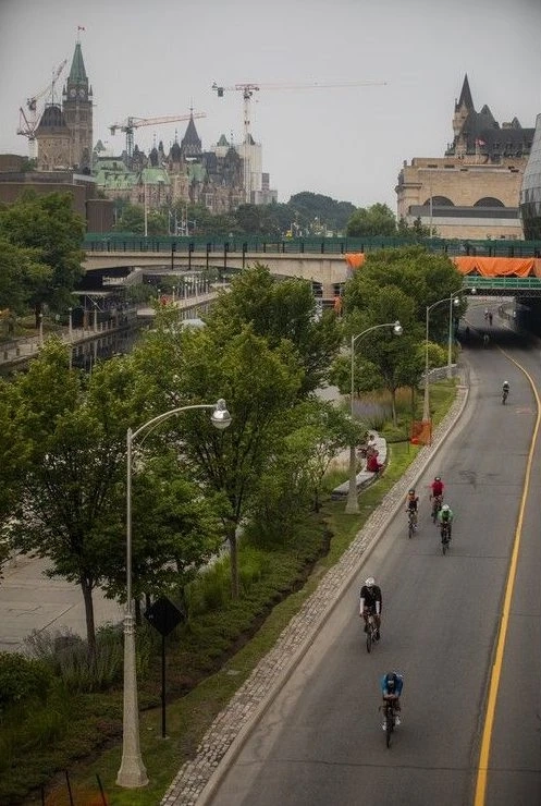 Athletes compete in the first-ever IRONMAN Canada-Ottawa on Sunday, Aug. 3, 2025.