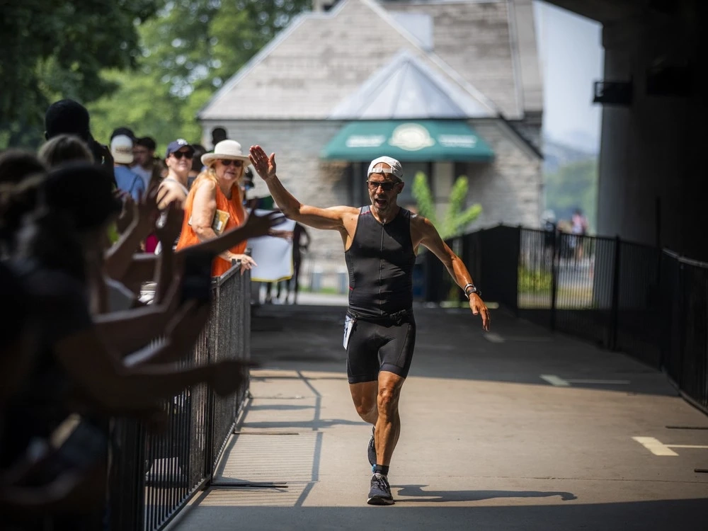 Athletes compete in the first-ever IRONMAN Canada-Ottawa on Sunday, Aug. 3, 2025.