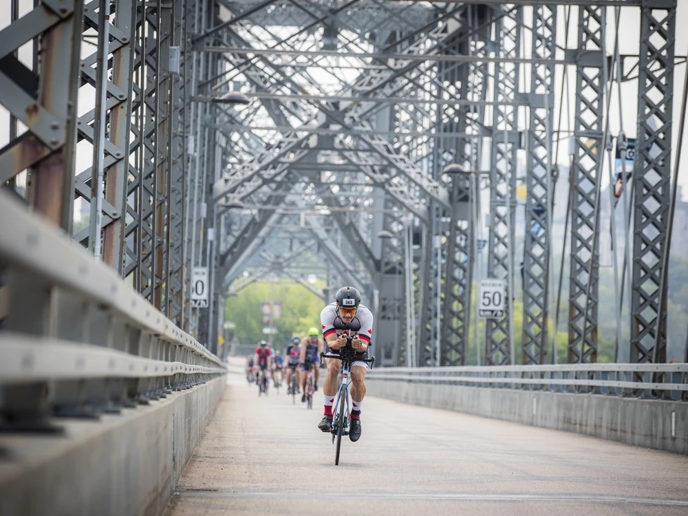 Athletes compete in the first-ever IRONMAN Canada-Ottawa on Sunday, Aug. 3, 2025.
