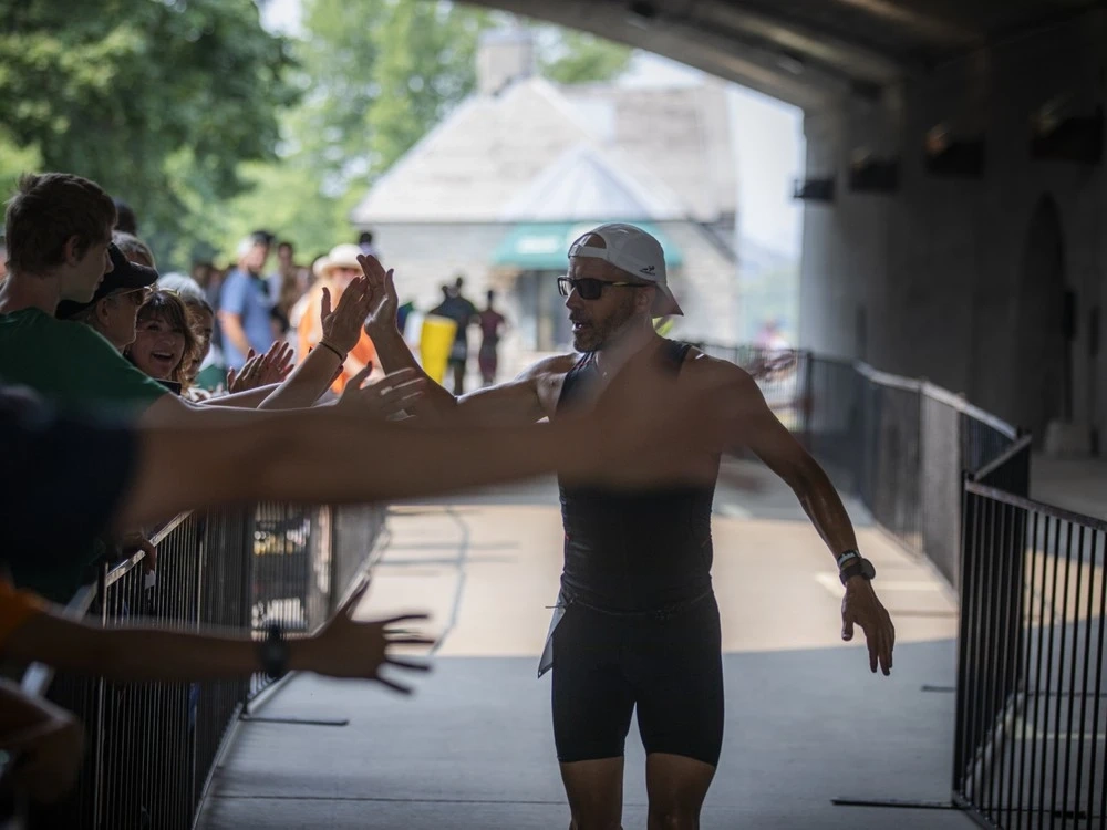 Athletes compete in the first-ever IRONMAN Canada-Ottawa on Sunday, Aug. 3, 2025.