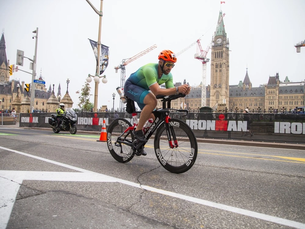 Athletes compete in the first-ever IRONMAN Canada-Ottawa on Sunday, Aug. 3, 2025.