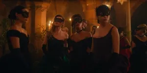 L-R: Aubri Ibrag, Imogen Waterhouse, Alisha Boe and Josie Totah in 'The Buccaneers' Season 2