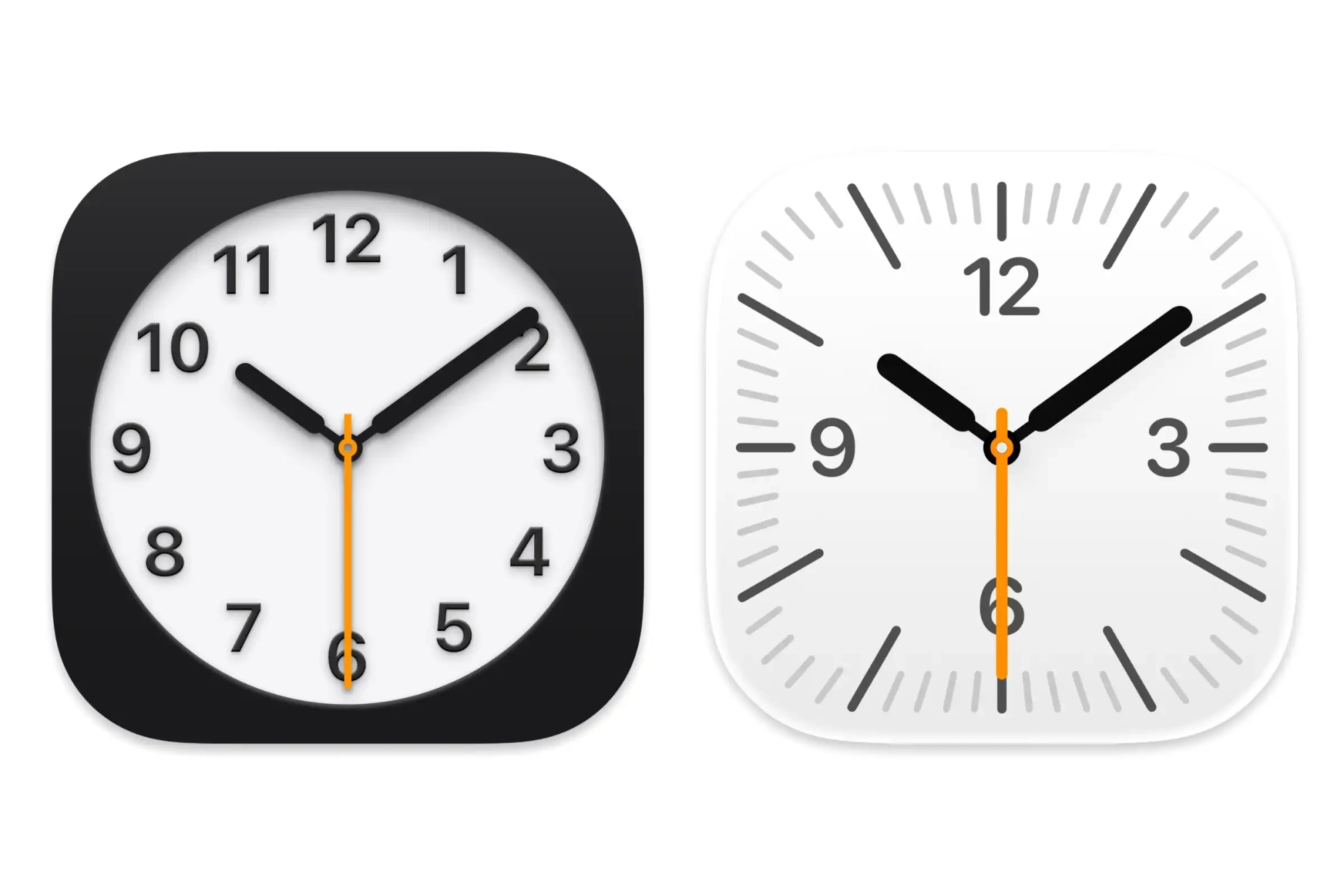 macOS 15 & macOS 26 Clock icons