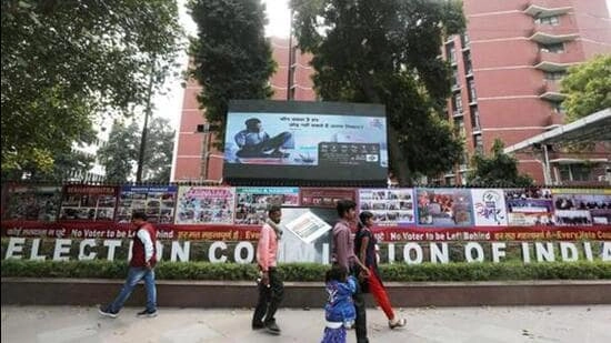The Election Commission of India office in New Delhi. (REUTERS)