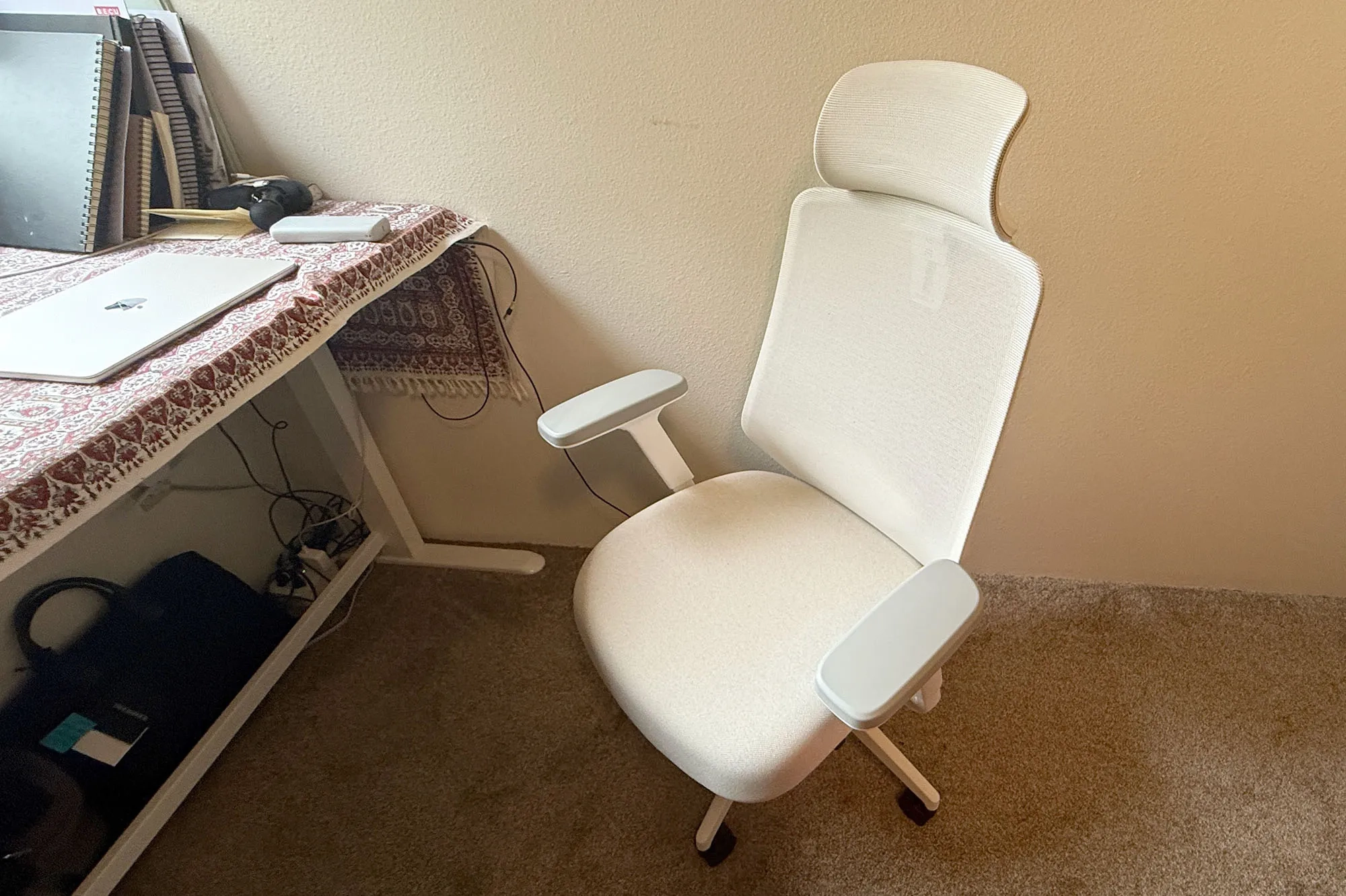 White Branch Ergonomic Chair Pro best overall office chair sitting in a home offce