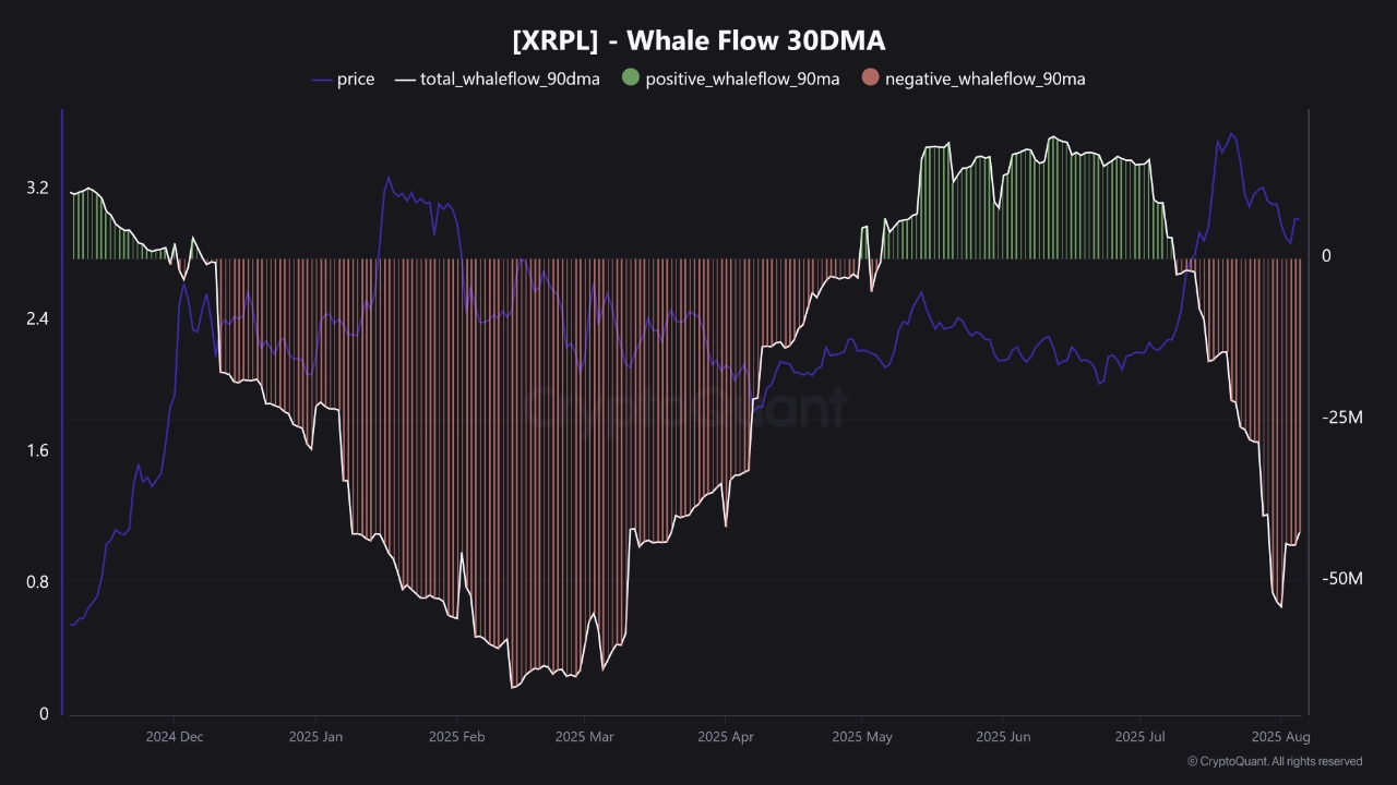 XRP whale flow