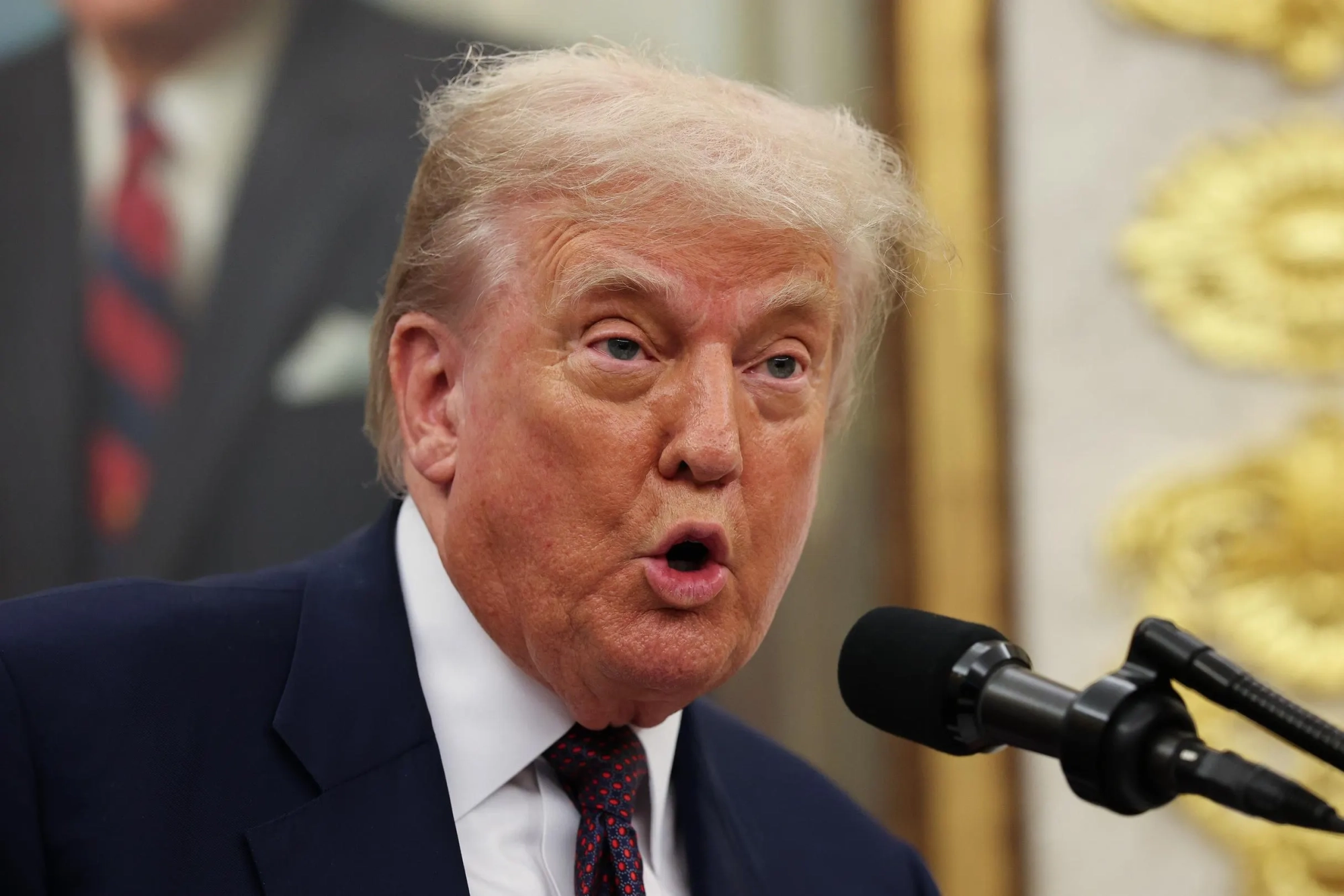 President Trump Makes An Announcement In The Oval Office