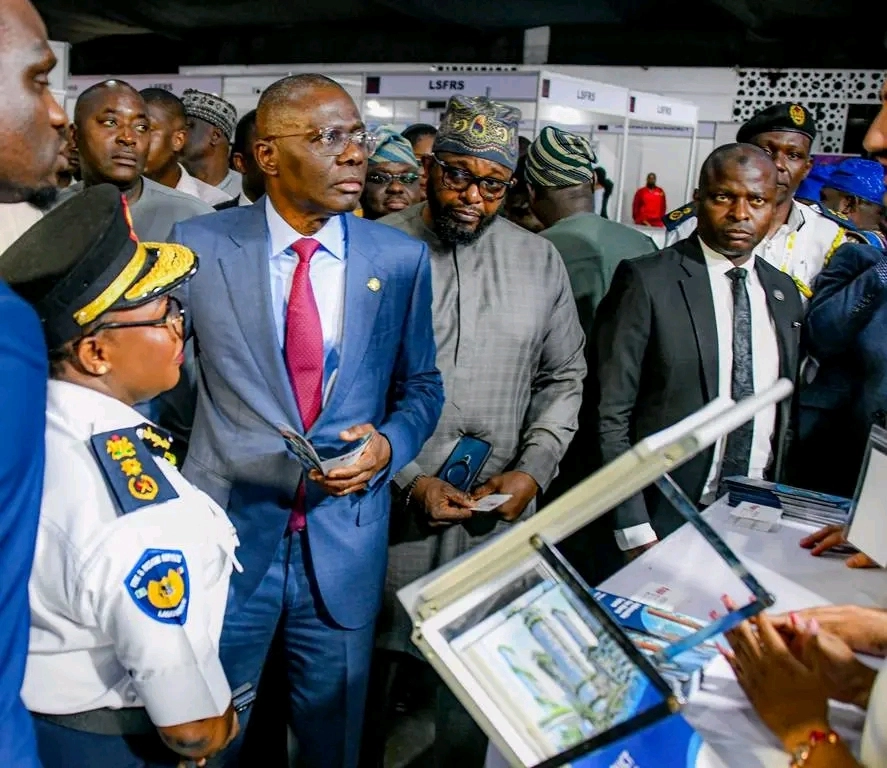 Governor Babajide Sanwo-Olu at the second edition of the Lagos International Fire Safety Conference (LIFSC)
