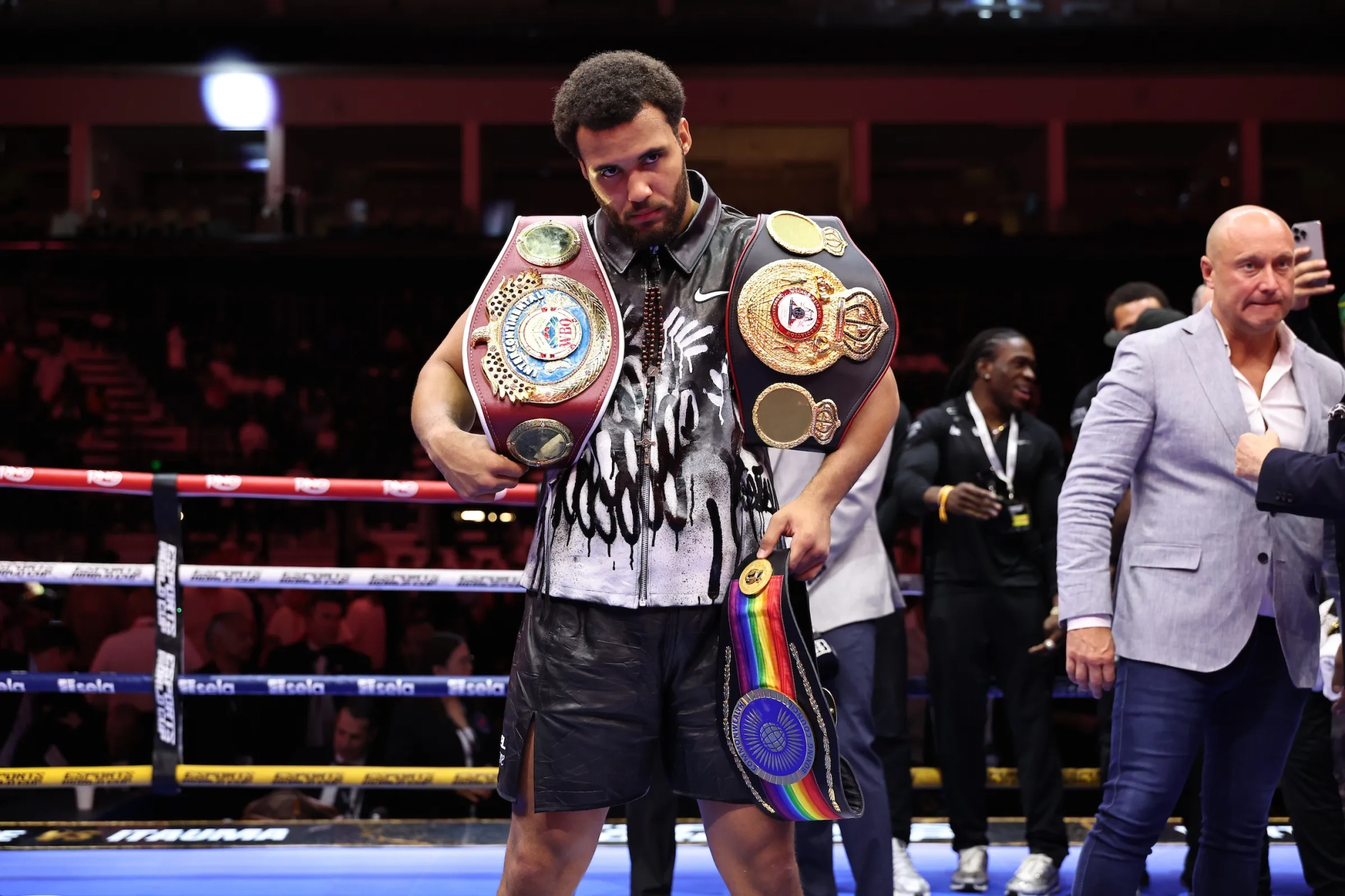 RIYADH, SAUDI ARABIA. AUGUST 16: Fight Night at the ANB Arena, Riyadh, Saudi Arabia on the 16th August 2025. ESports World Cup. Headlining the event are heavyweight�s Dillian Whyte v Moses Itauma. Queensberry Promotions. Credit: Leigh Dawney/Queensberry