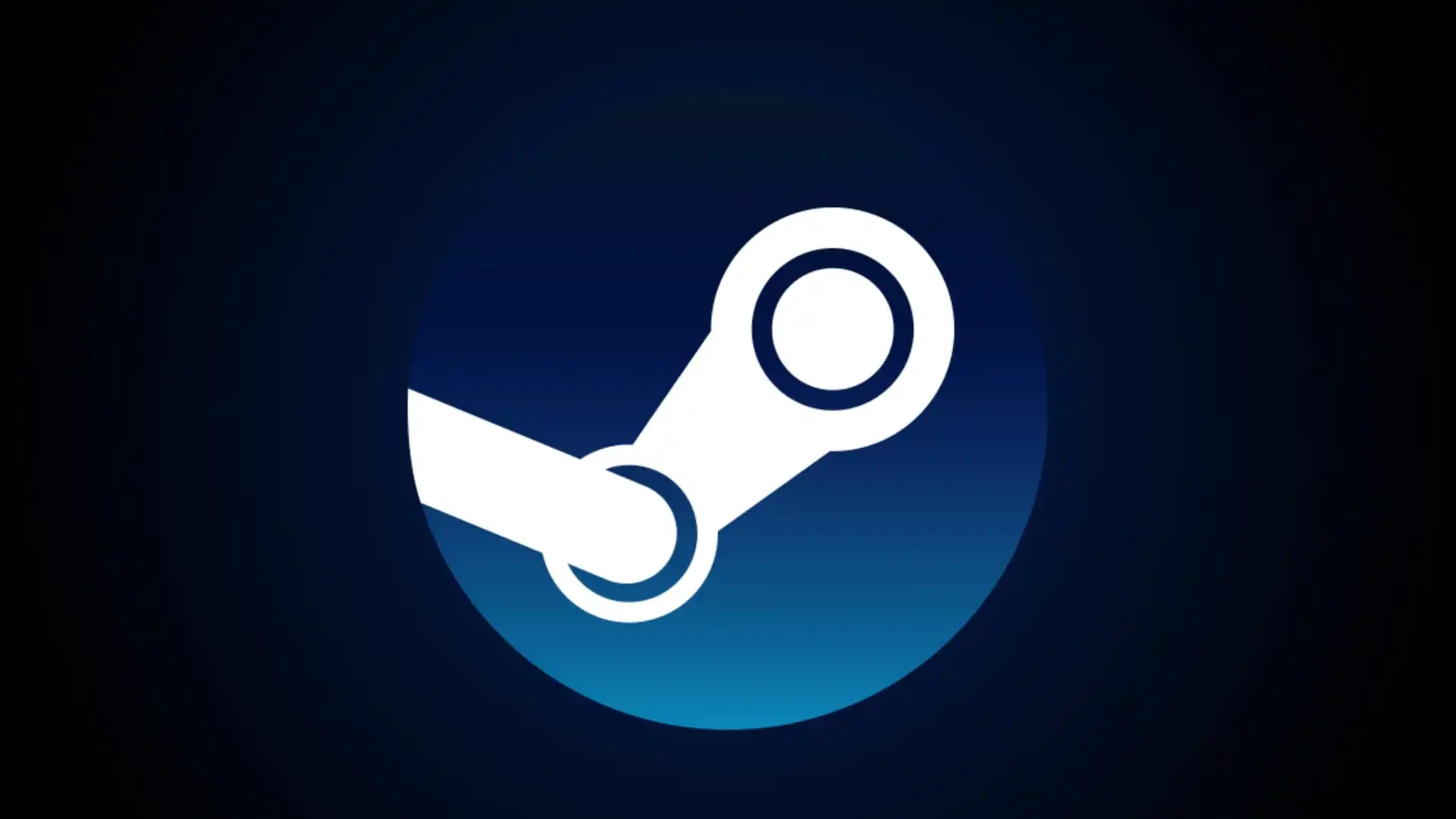 Steam Logo on blue and black background.