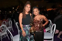 Channing Dungey and Quinta Brunson at the 74th Primetime Emmy Awards Governors Ball held at the LA Live Event Deck on September 12, 2022 in Los Angeles, California.