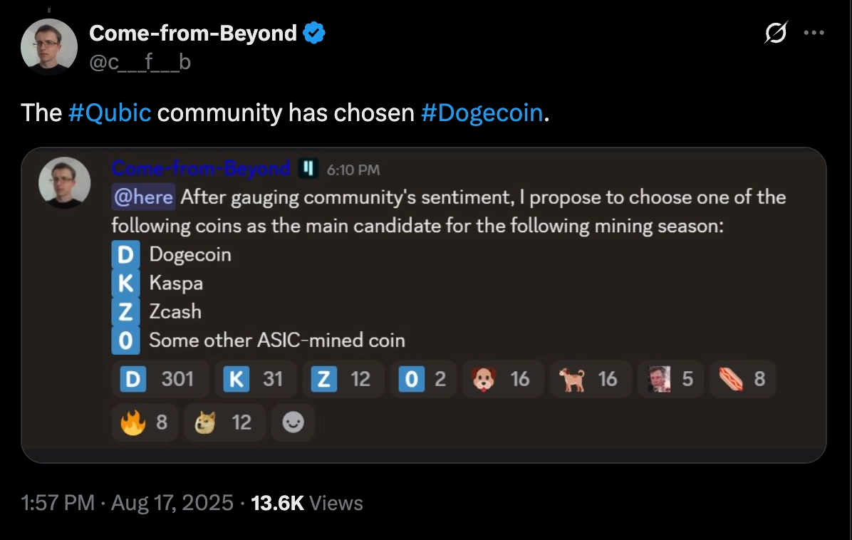 Dogecoin, Monero