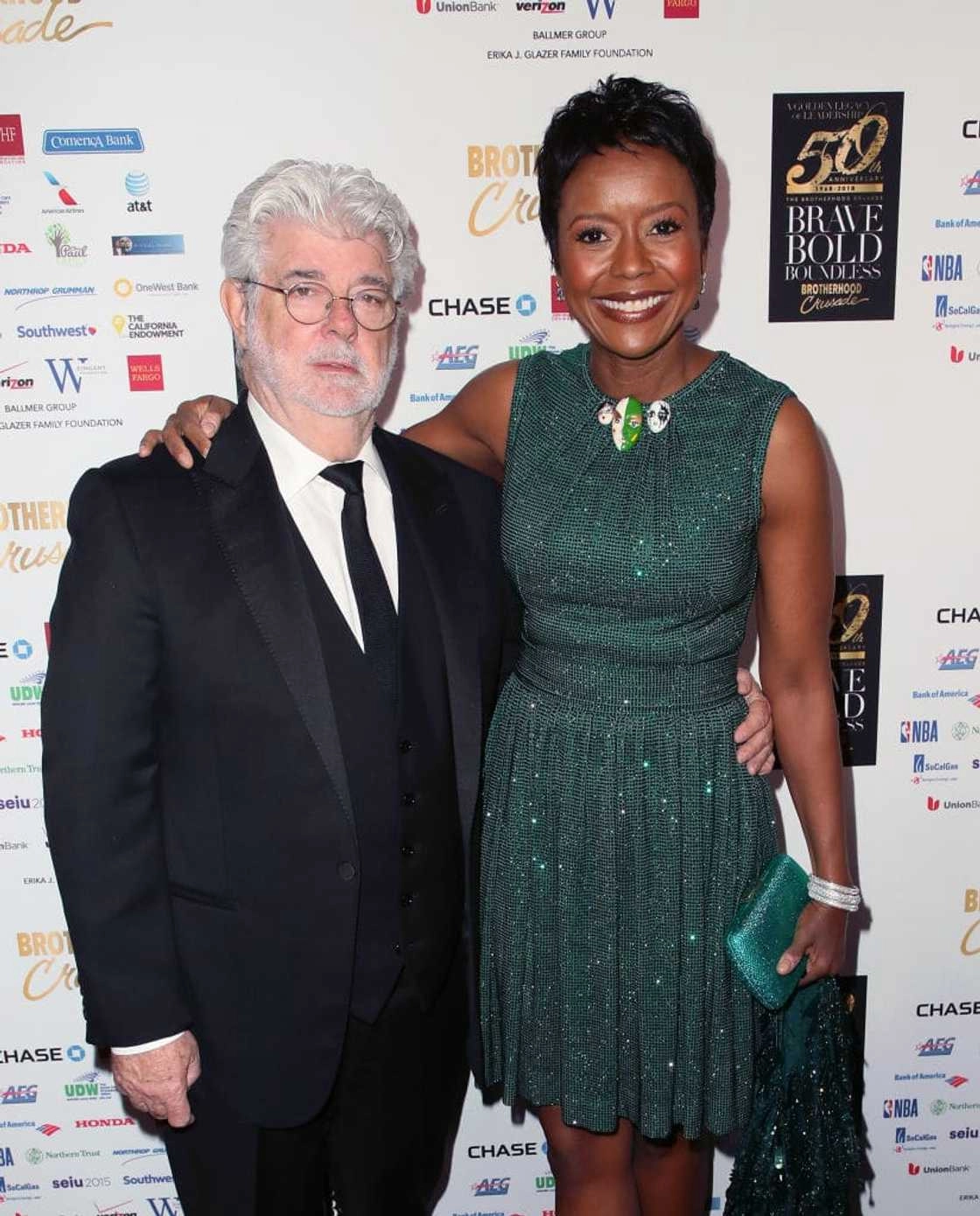 George Lucas and Mellody Hobson attend the Brotherhood Crusade's 50th Pioneer of African American Achievement Award Dinner