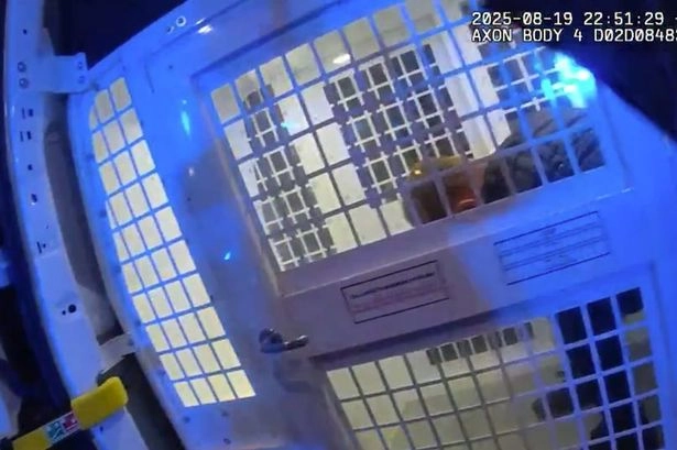 Footage taken from one of the arrests as officers were left injured