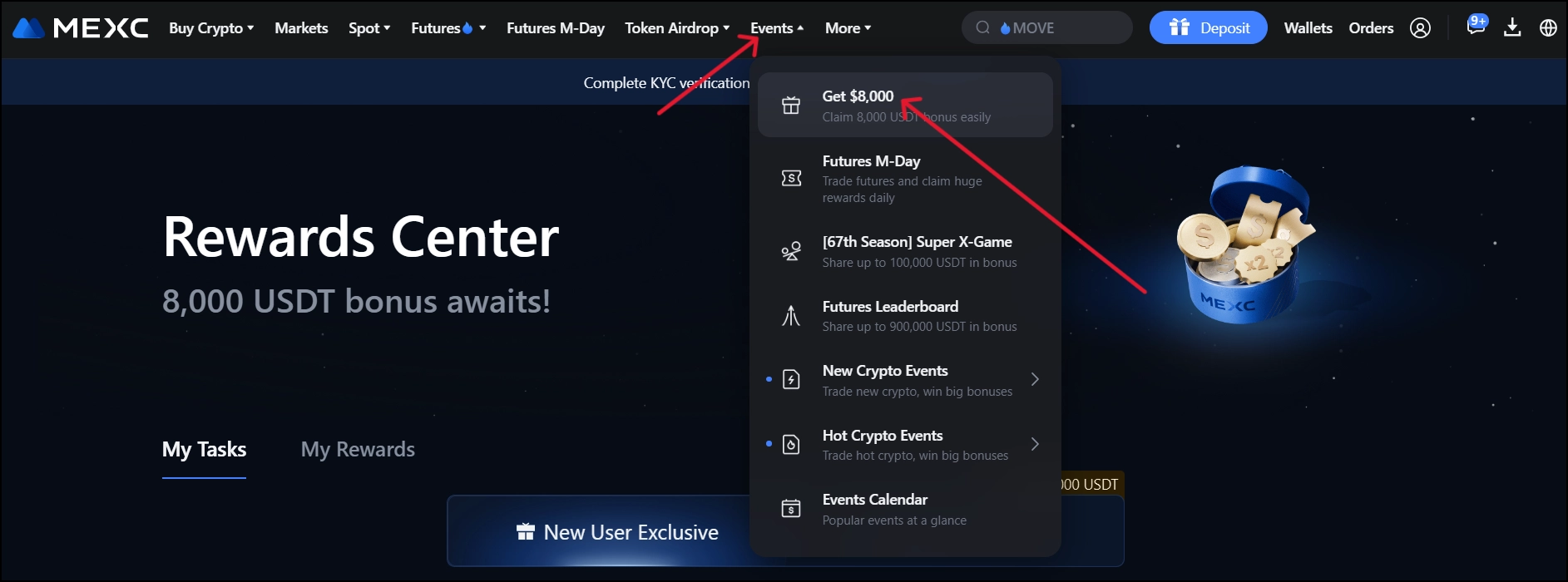 claim mexc signup bonuses