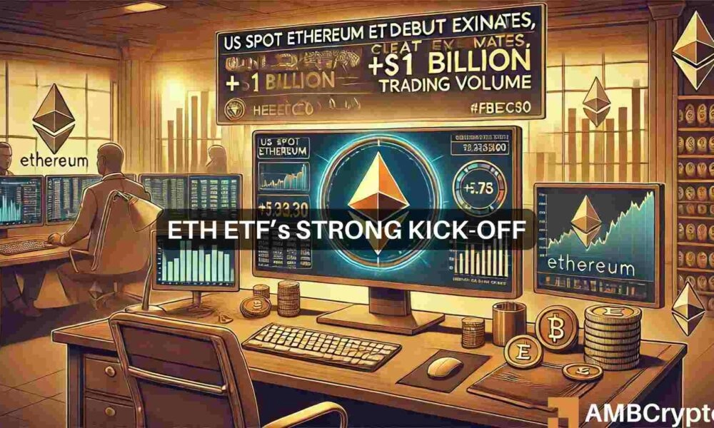 Ethereum ETF Day 1 beats ‘20% of BTC’ estimate – What’s next?