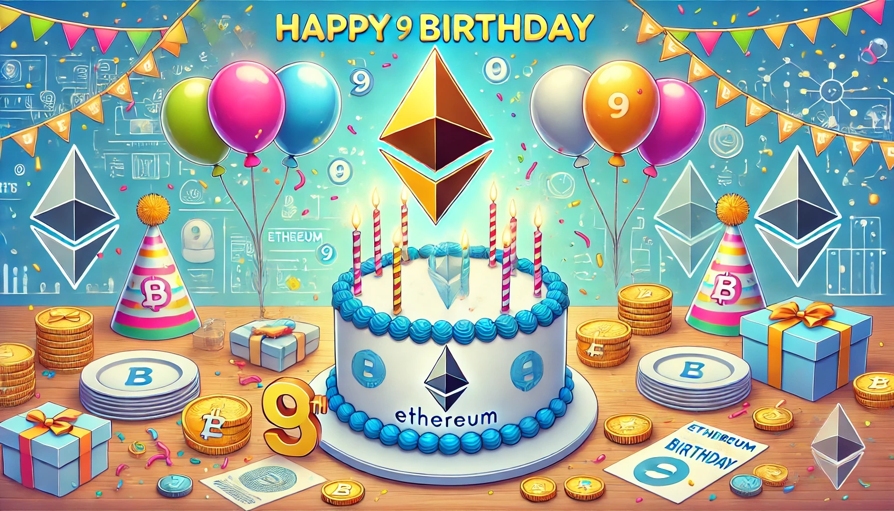 Ethereum Celebrates 9th Birthday; Analyst Predicts Imminent Altcoin Season Could Push ETH to US$7,000