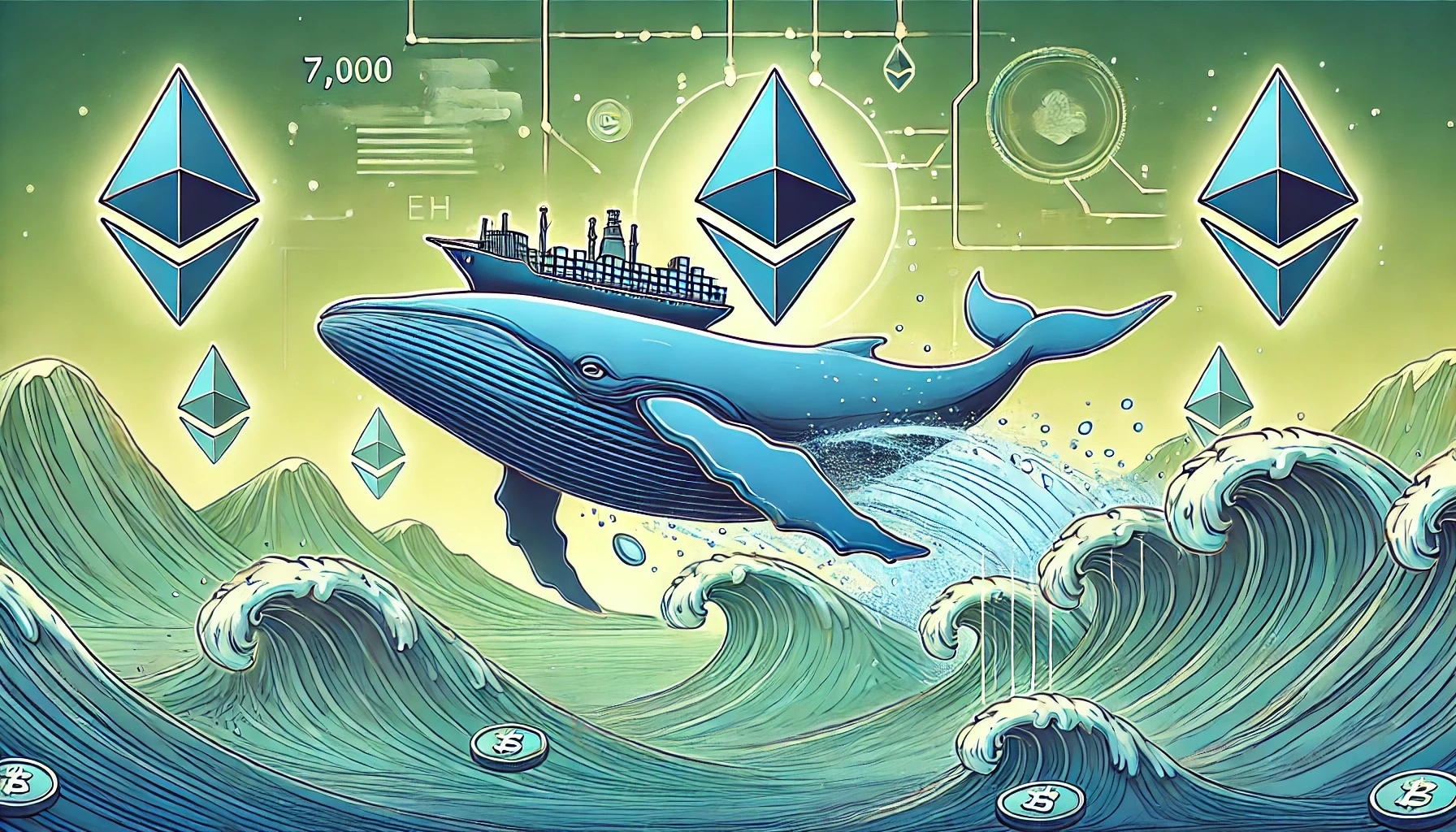 Ancient Ethereum Whale Moves 7,000 ETH to Exchange Kraken