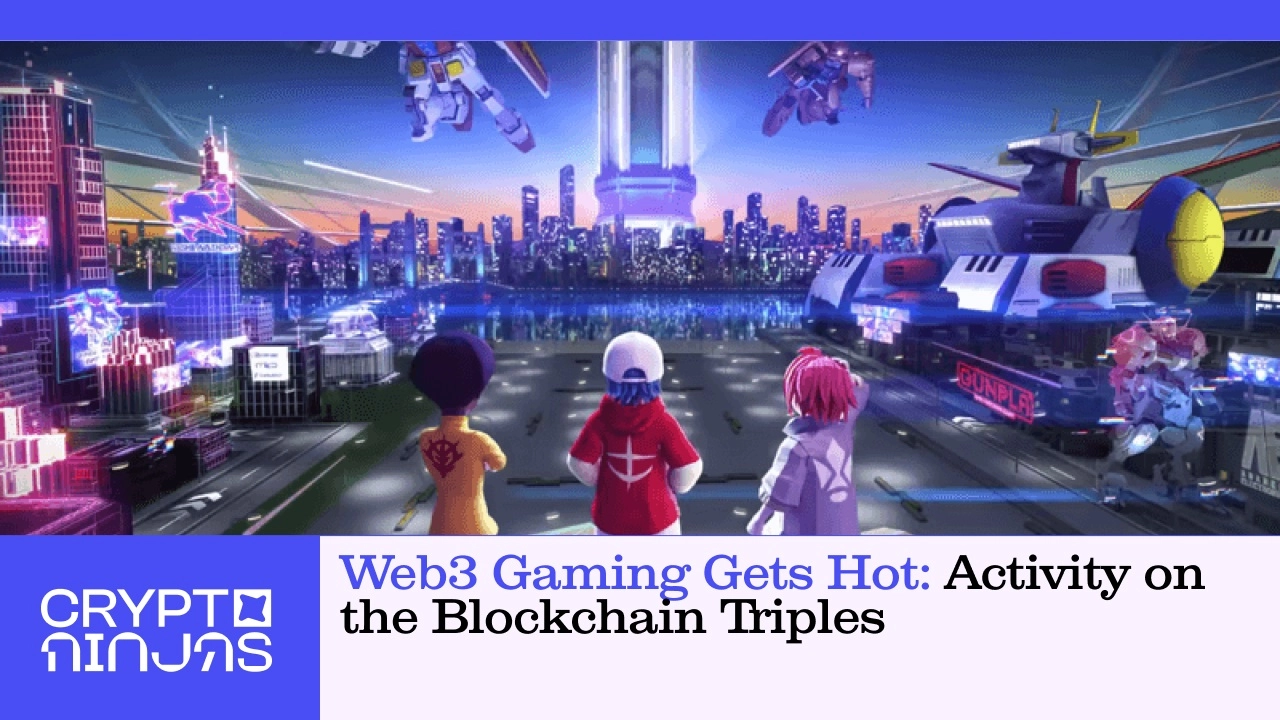 Web3 Gaming Gets Hot: Activity on the Blockchain Triples, Innovation and AAA Partnerships are a Major Driving Force