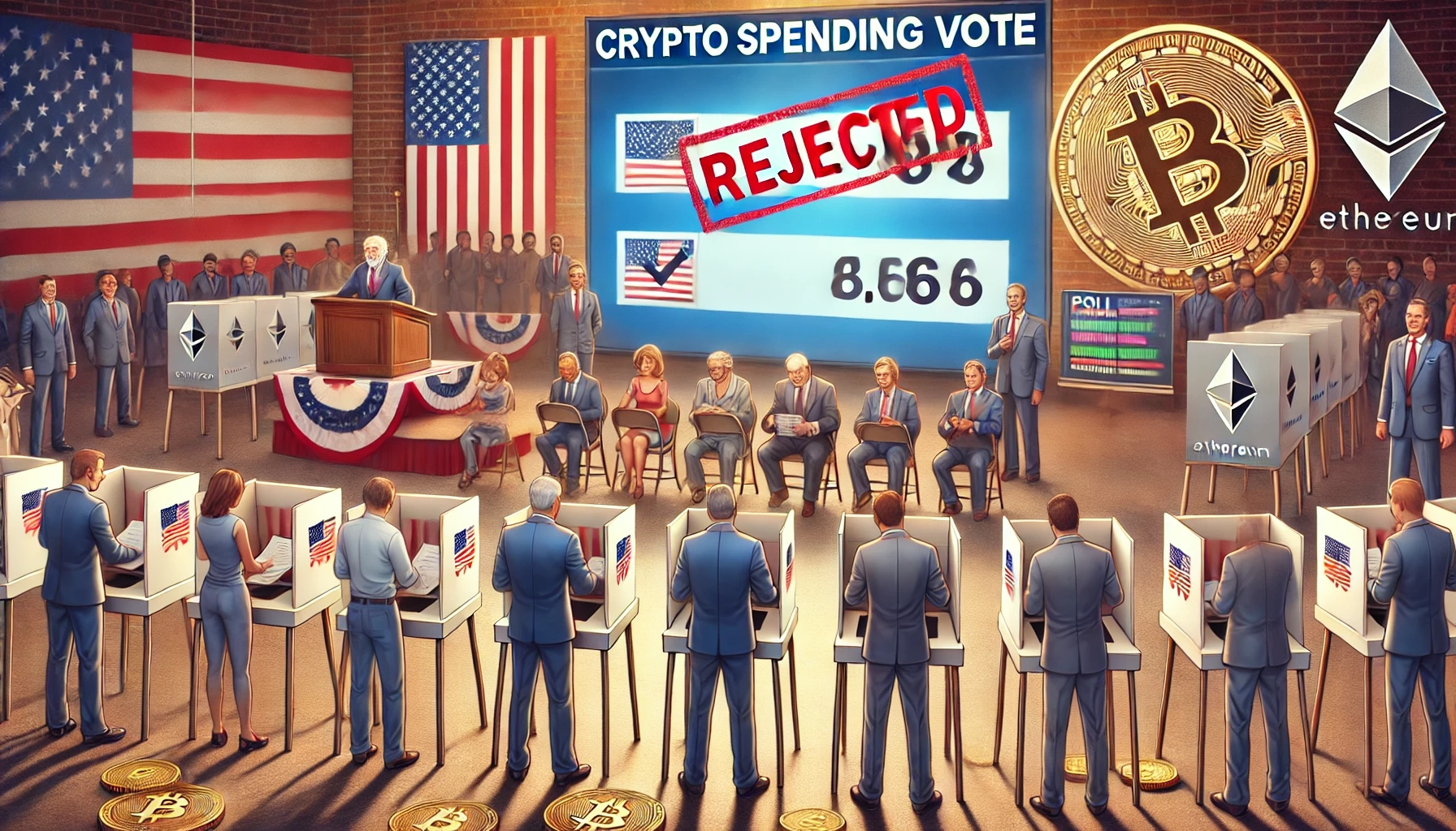 US Voters Reject Crypto Spending: New Poll Shows Low Support for Blockchain Funding