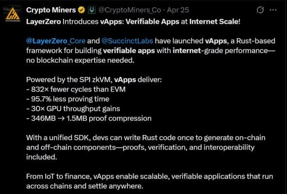 LayerZero Unveils vApps: Internet-Scale Verifiable Apps