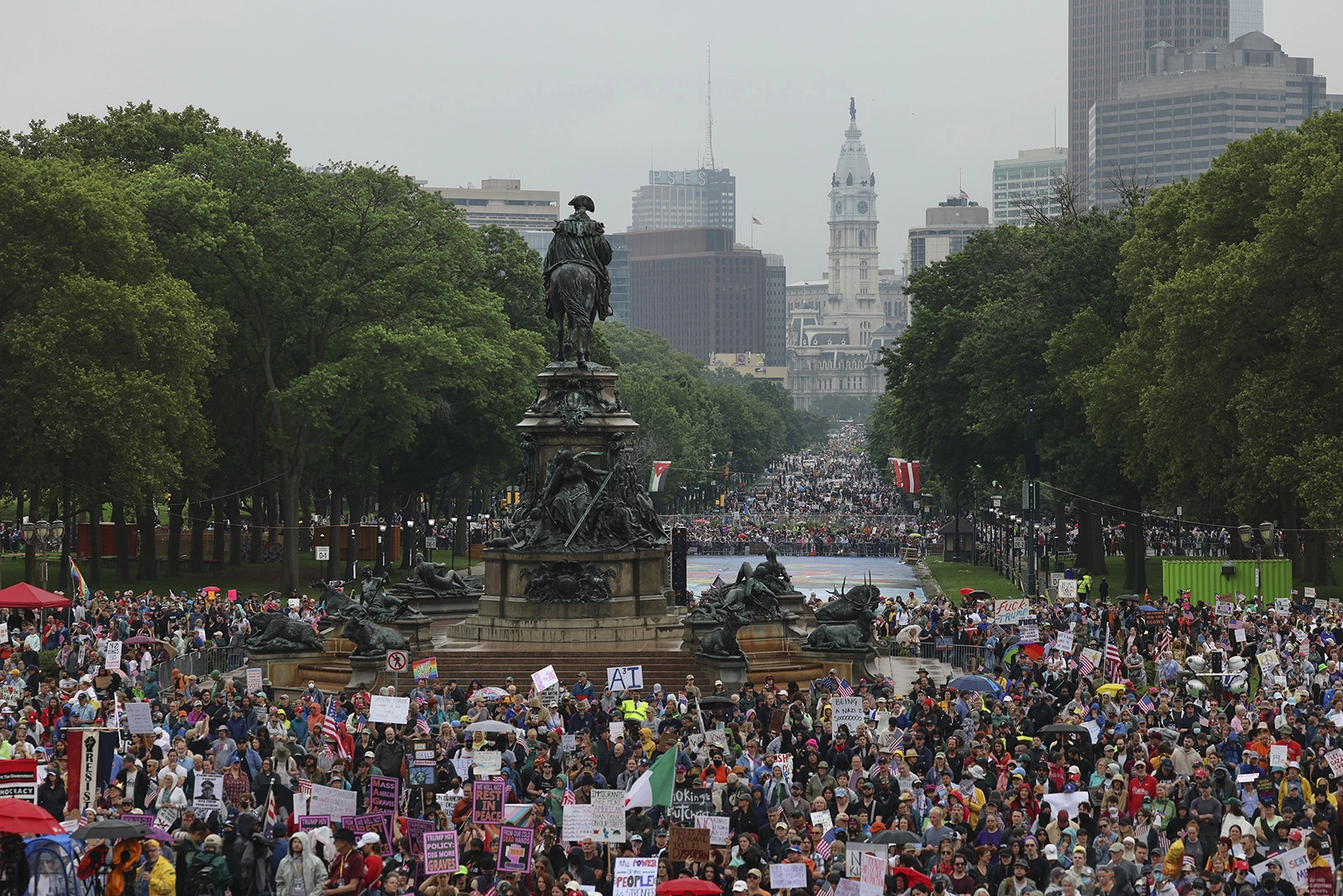 Philadelphia Protest Against President Trump Draws Thousands