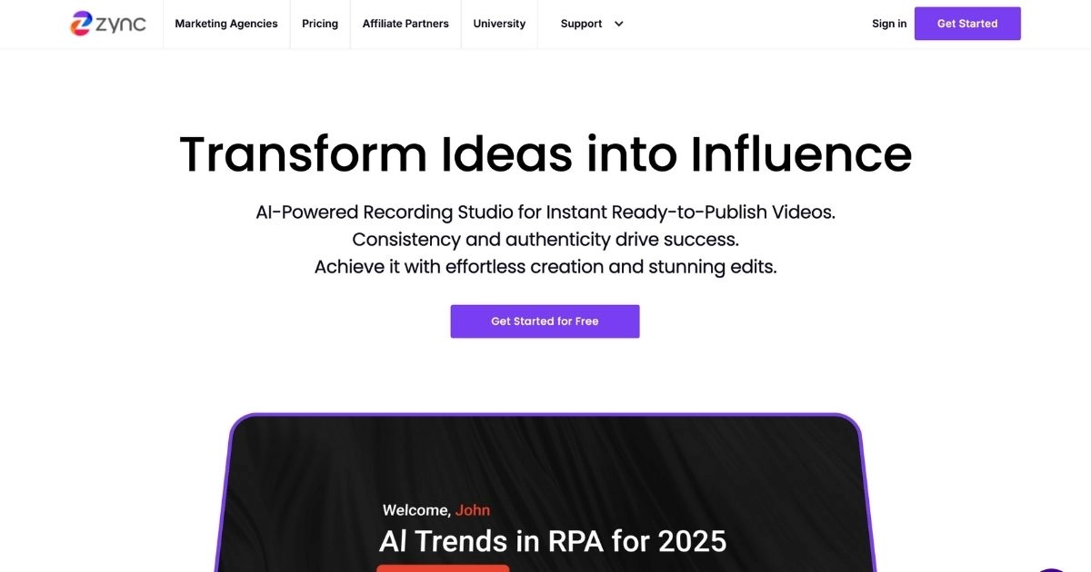 AI-Powered Video Creation Tool for Business Success | Zync Highlights & Features