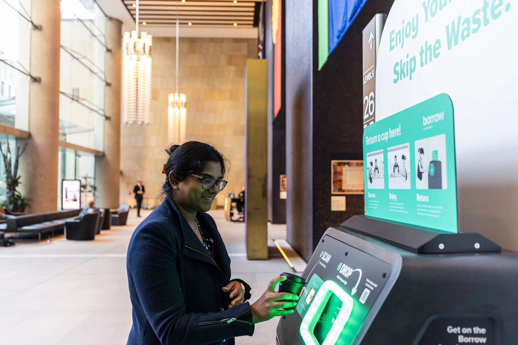 Huskee Launches Borrow Reusable Cup System at Barangaroo | Sustainable Coffee Solution