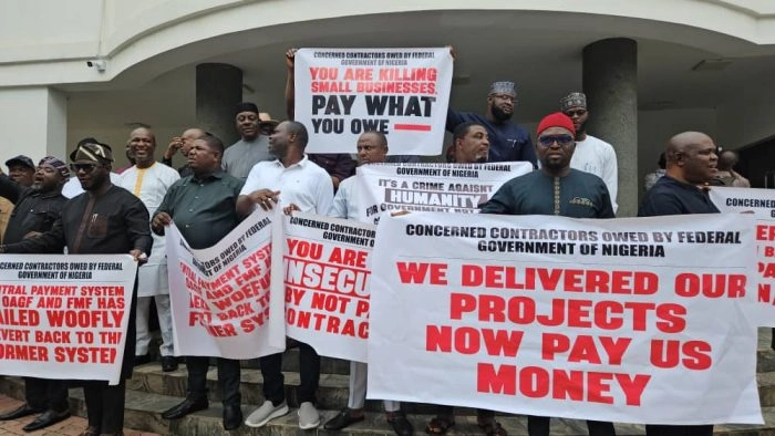 Local Contractors in Abuja Protest Government's Unpaid Projects - Urgent Payment Demanded