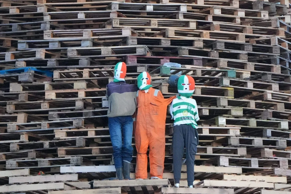 Loyalist Bonfires in Northern Ireland Spark Controversy with Effigies and Sectarian Slogans