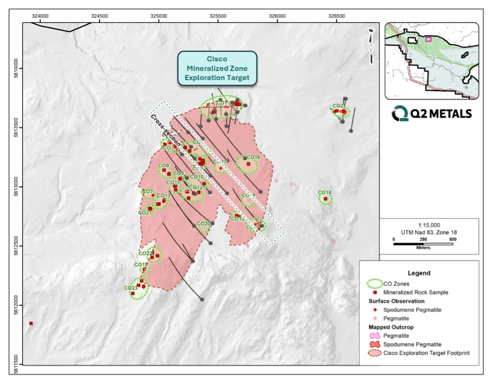 Cisco Lithium Project Reveals Massive Mineralization Potential | Q2 Metals Corp.