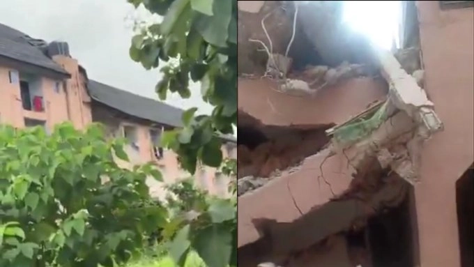 Ebonyi State Building Collapse: Students Witness Three-Storey Lodge Collapse