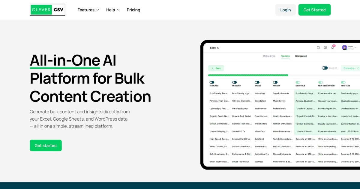 AI-Powered Content Creation Platform for E-Commerce: Clever CSV Review