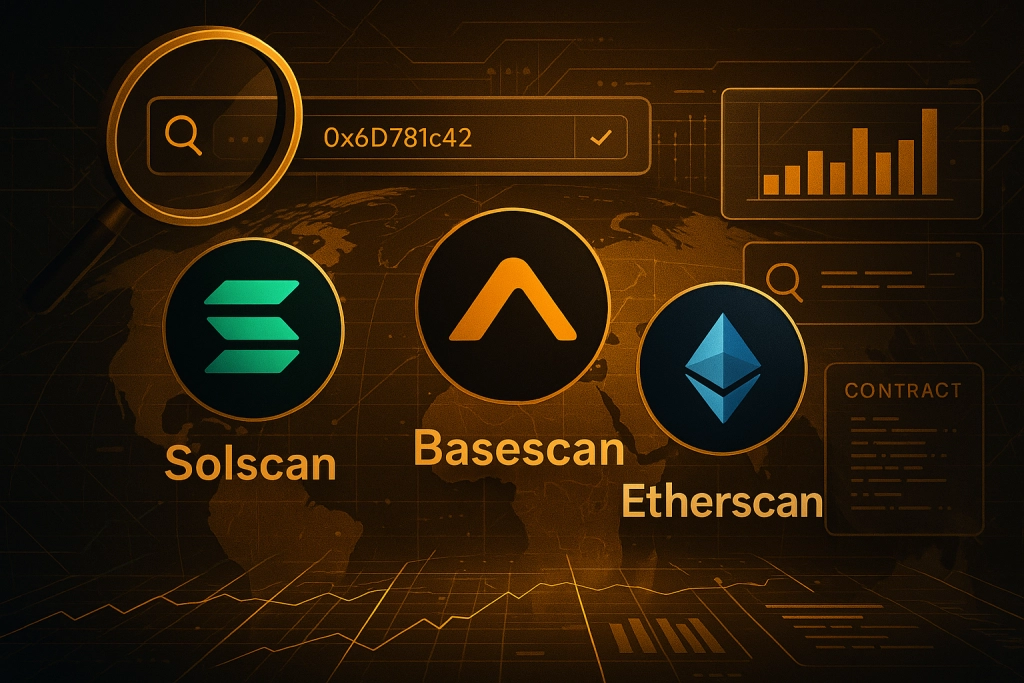 Explore Blockchain Networks with SolScan, BaseScan, and Etherscan: A Comprehensive Guide