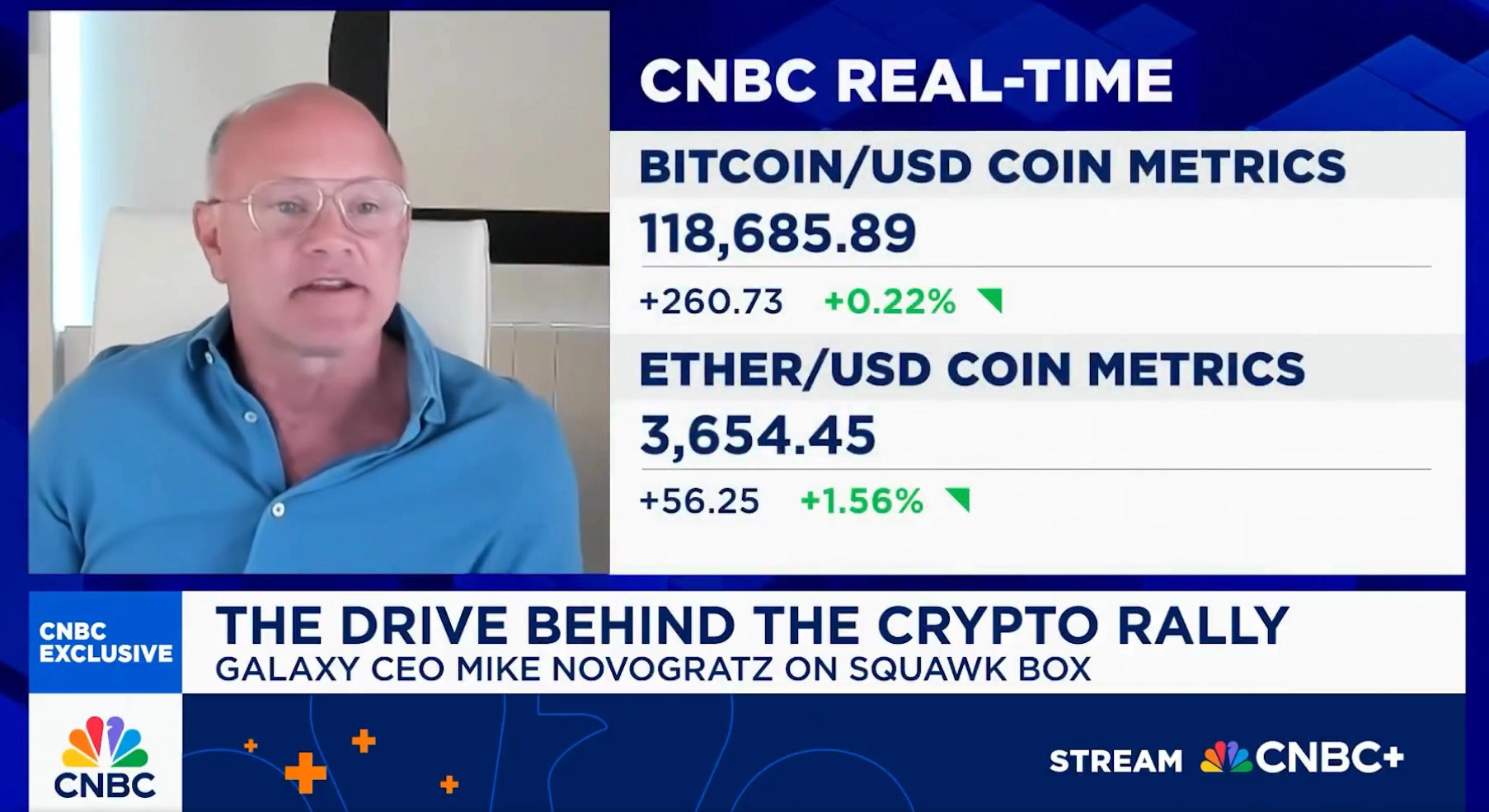 Galaxy Digital CEO Predicts ETH to Outperform Bitcoin in 3-6 Months