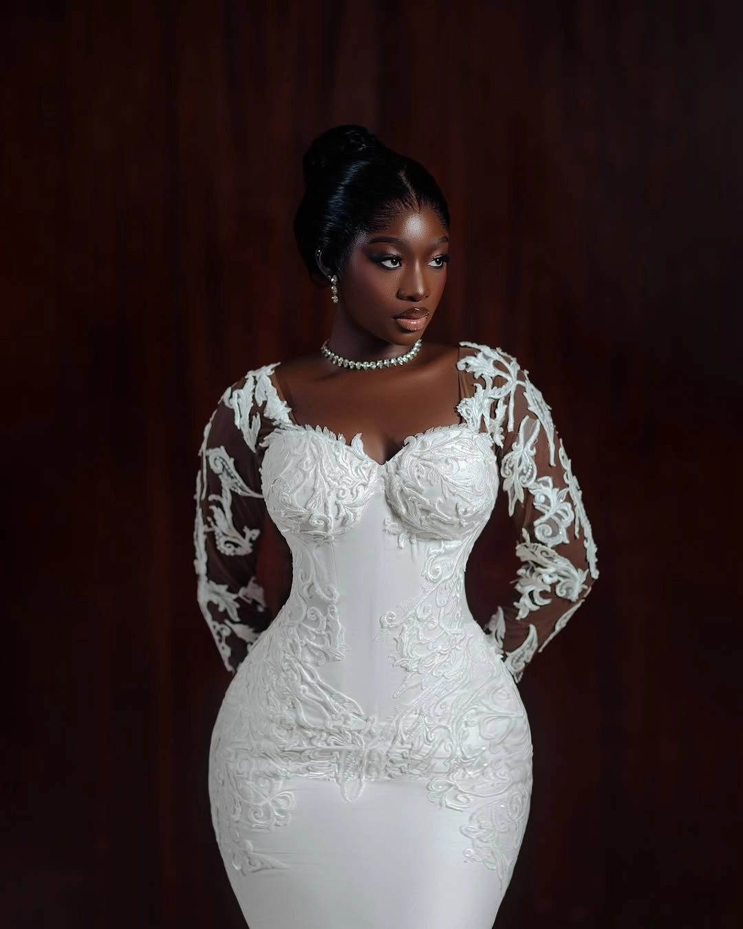 Chic Bridal Inspiration: Effortless Elegance with RM Couture Dress and Beaut by Zeeh Makeup