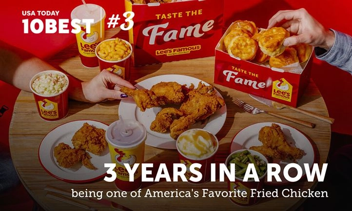 Lees Famous Recipe Chicken Earns Third Place in USA Todays 10Best Awards 2025