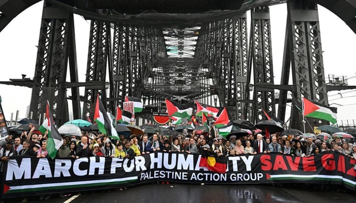Sydney Harbour Bridge March for Humanity Demands Peace and Aid in Gaza