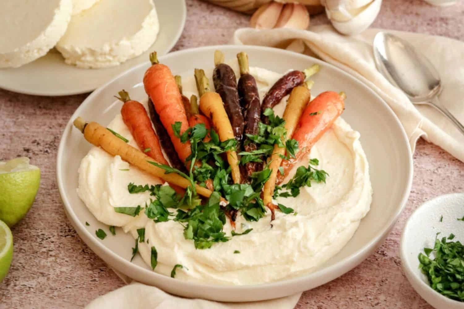 Delicious Whipped Feta and Ricotta Dip Recipe with Roasted Baby Carrots