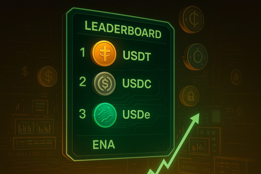 Ethena's USDe Stablecoin Rises to Top 3 Among Dollar-Pegged Tokens