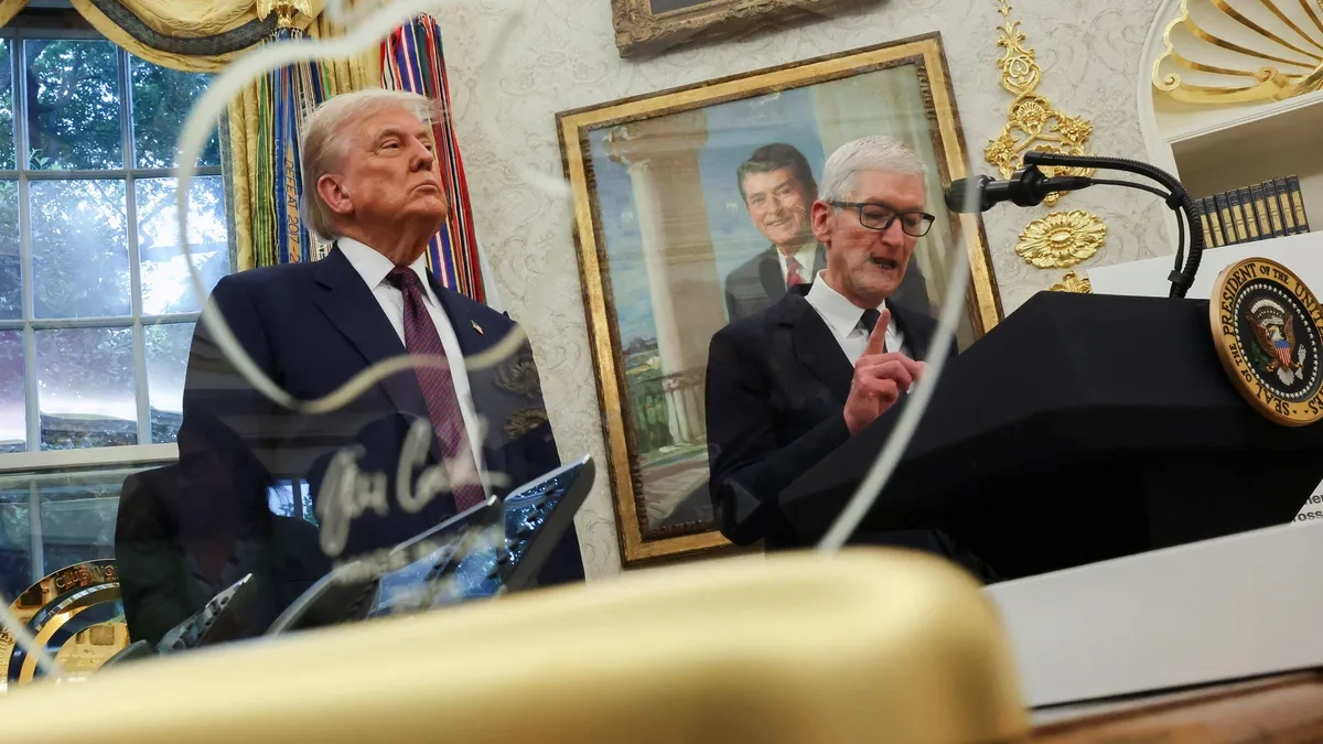 Apple CEO Tim Cook Gifts President Trump 24K Gold in $600B US Investment Deal