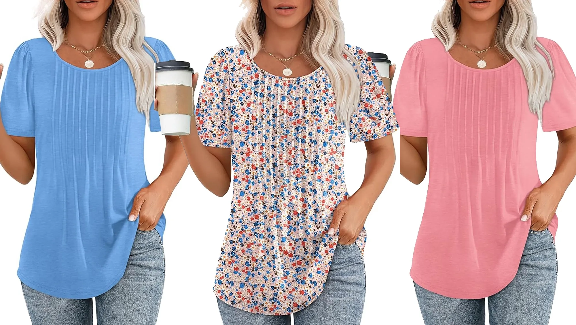 17 Flattering Pleated Tops for a Slimmer Midsection Under $8 - Shop Now!