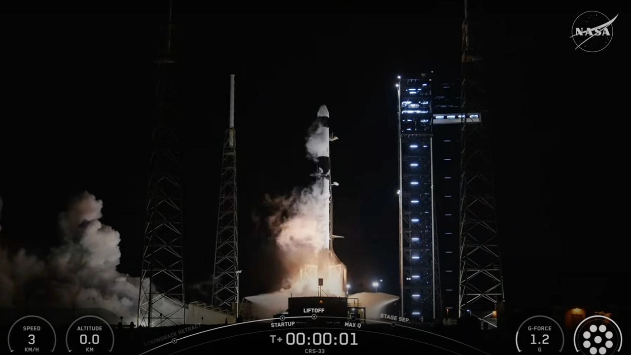 SpaceX CRS-33 Mission: Falcon 9 Rocket Launches Supplies to ISS