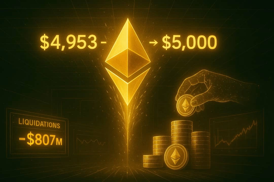 Ethereum Surges to $4,953, Eyes $5,000: Institutional Interest and Fundamentals Driving the Rally